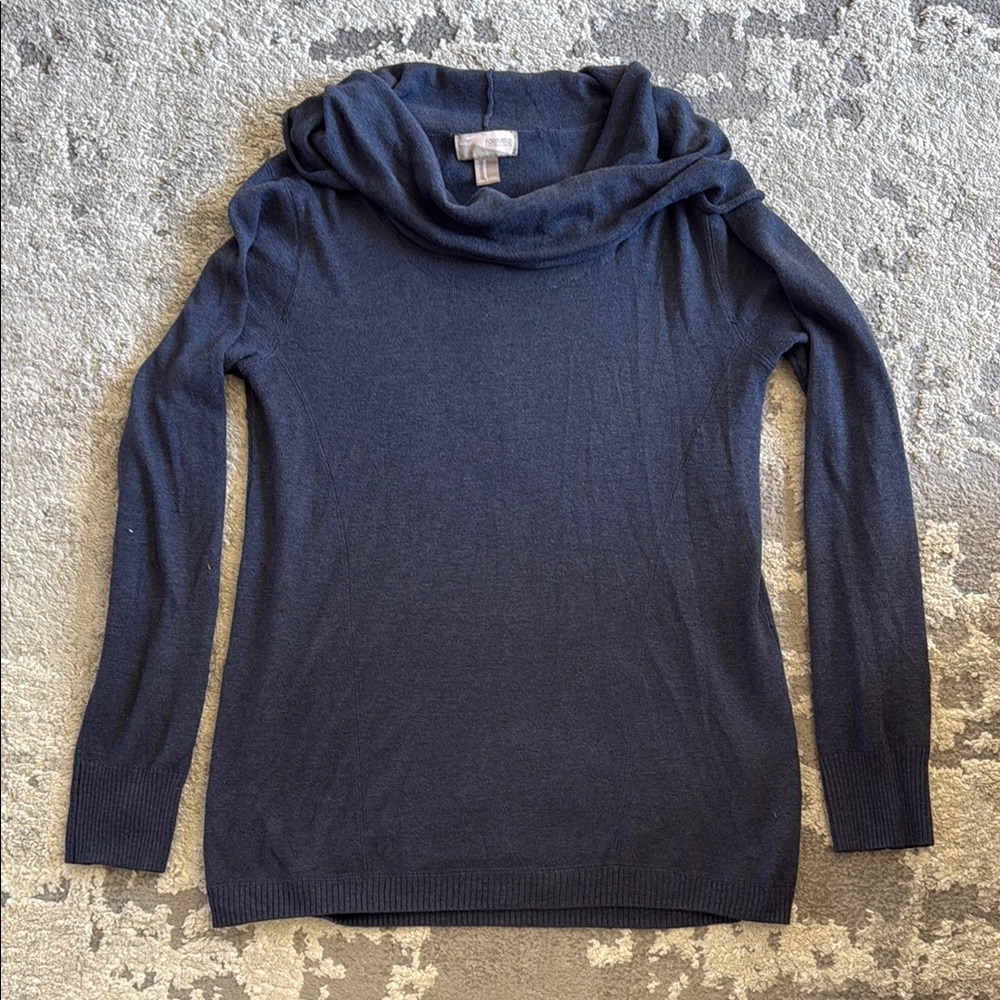 Forever 21 Blue Cowl Neck Sweater Knit Pullover